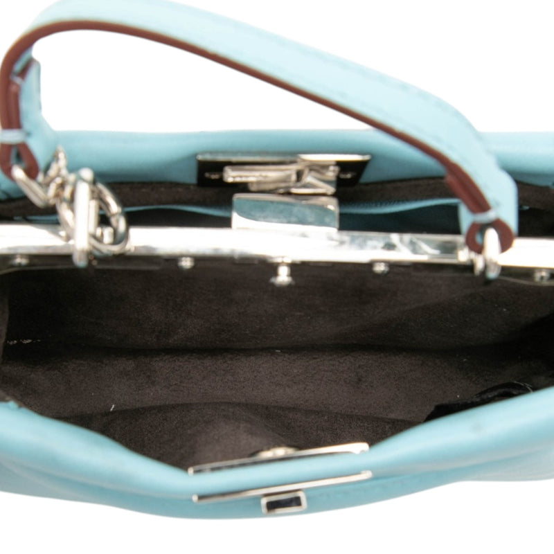 Micro Bicolor Nappa Waves Peekaboo Iconic Satchel - Image 4