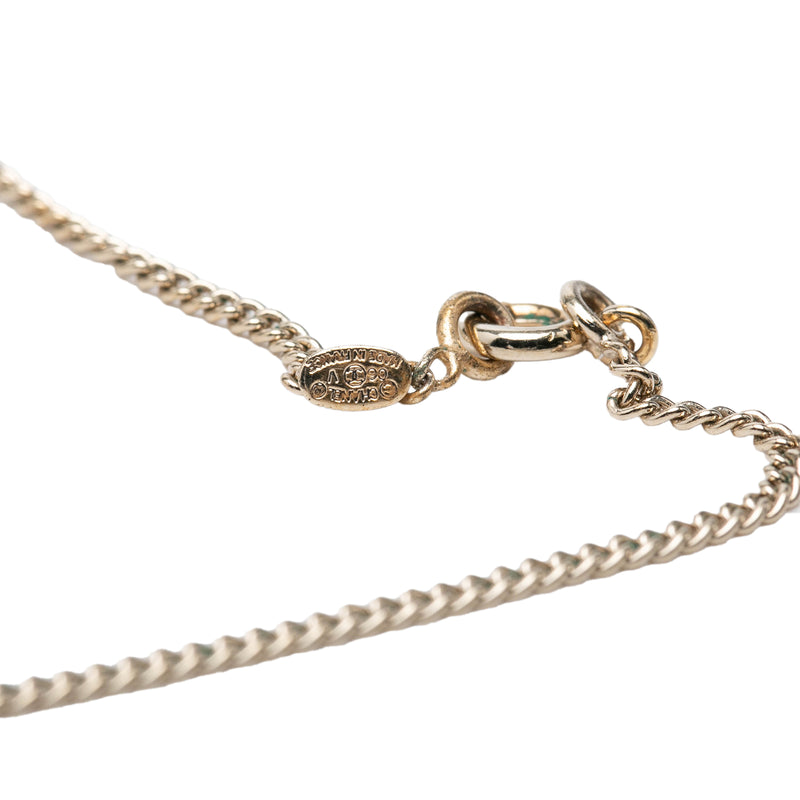 CC Brass Enamel Pendant Necklace - Image 3