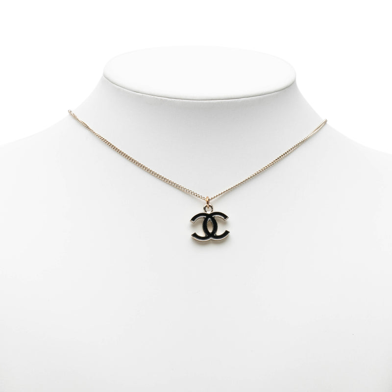 CC Brass Enamel Pendant Necklace - Image 5