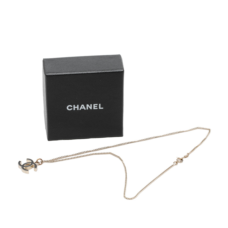 CC Brass Enamel Pendant Necklace - Image 6