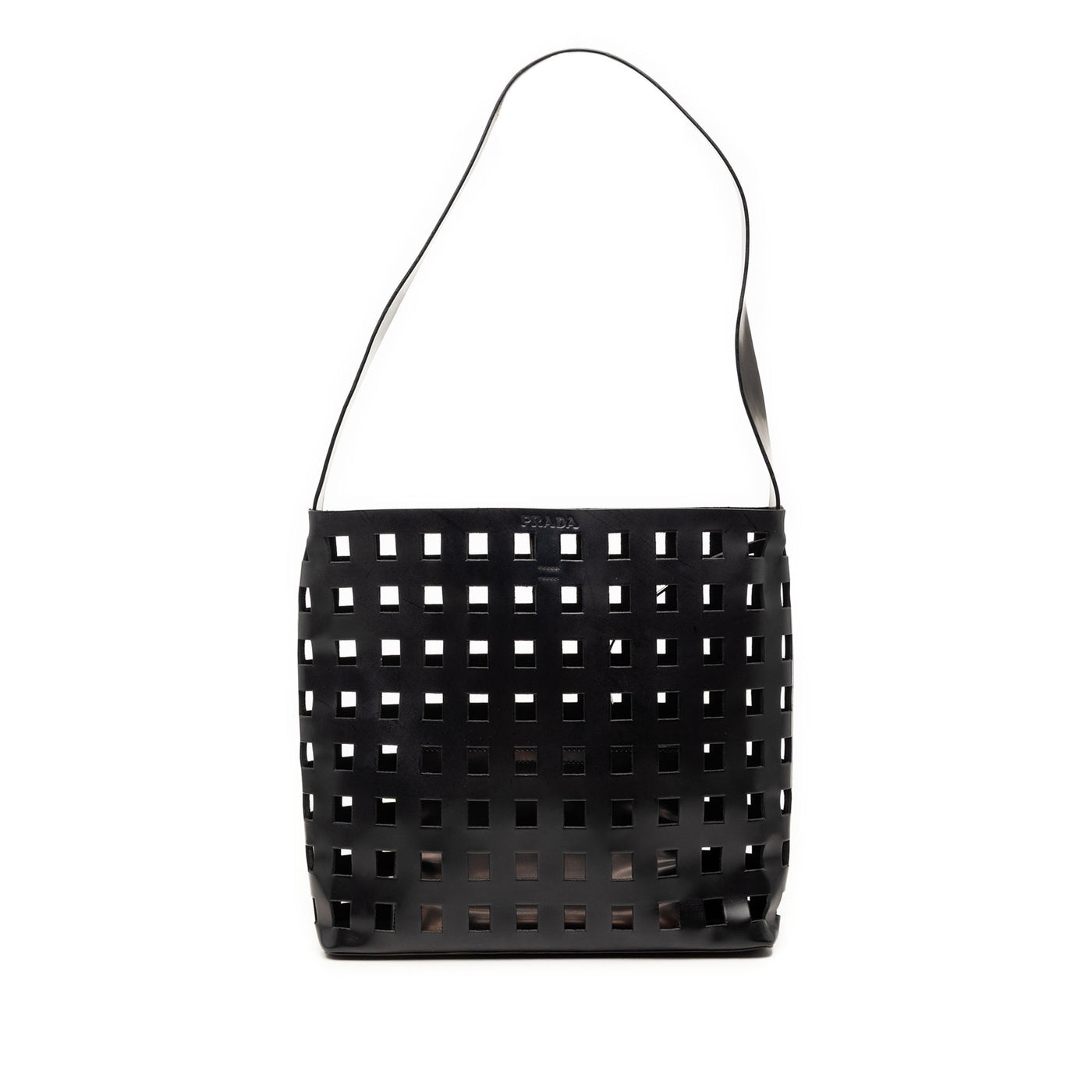 Perforated Leather Shoulder Bag - Image 1