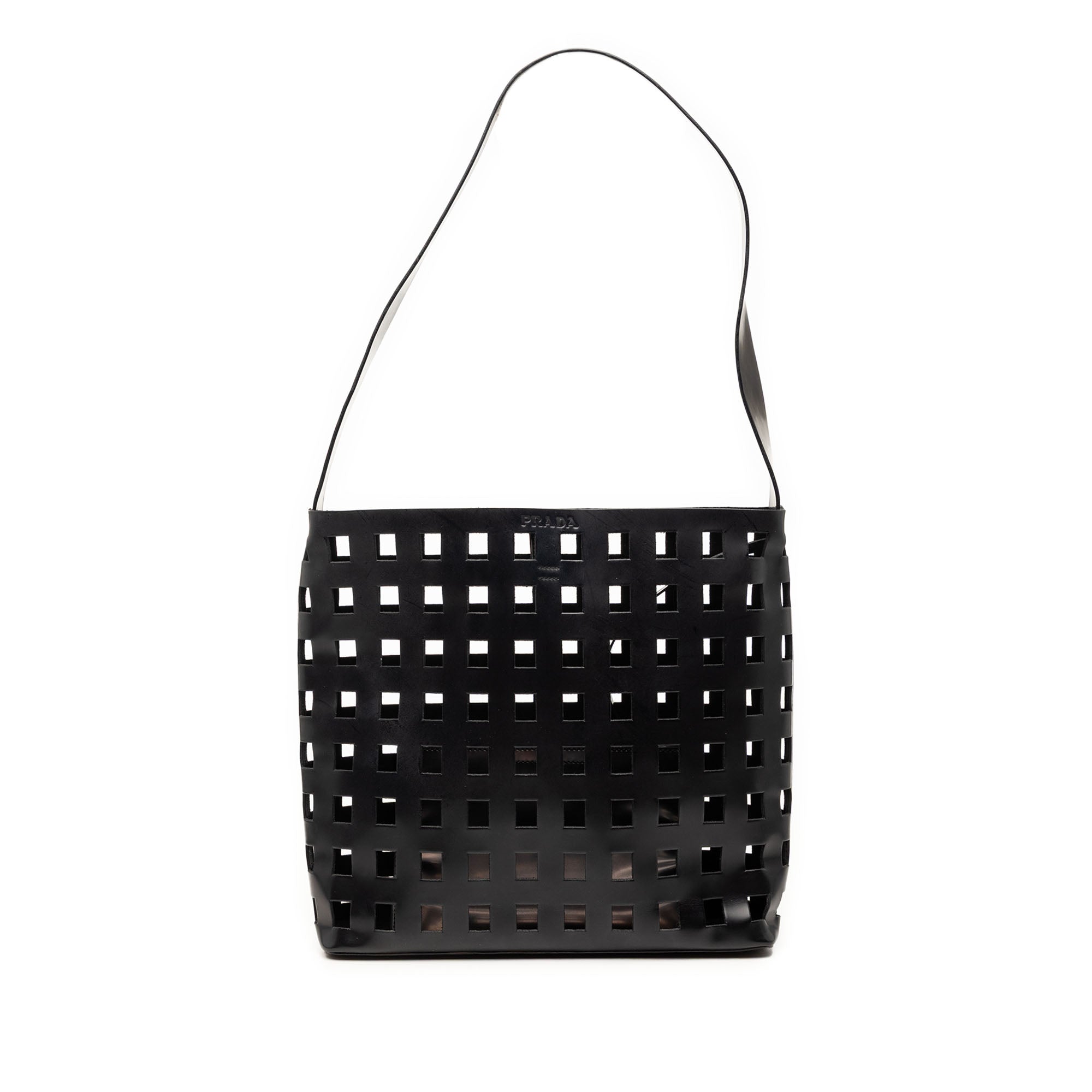 Perforated Leather Shoulder Bag - Image 1