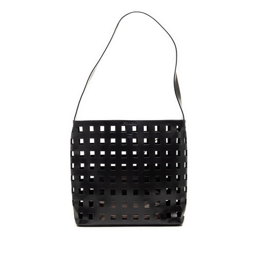 Perforated Leather Shoulder Bag - Image 1