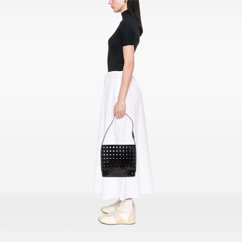 Perforated Leather Shoulder Bag - Image 6