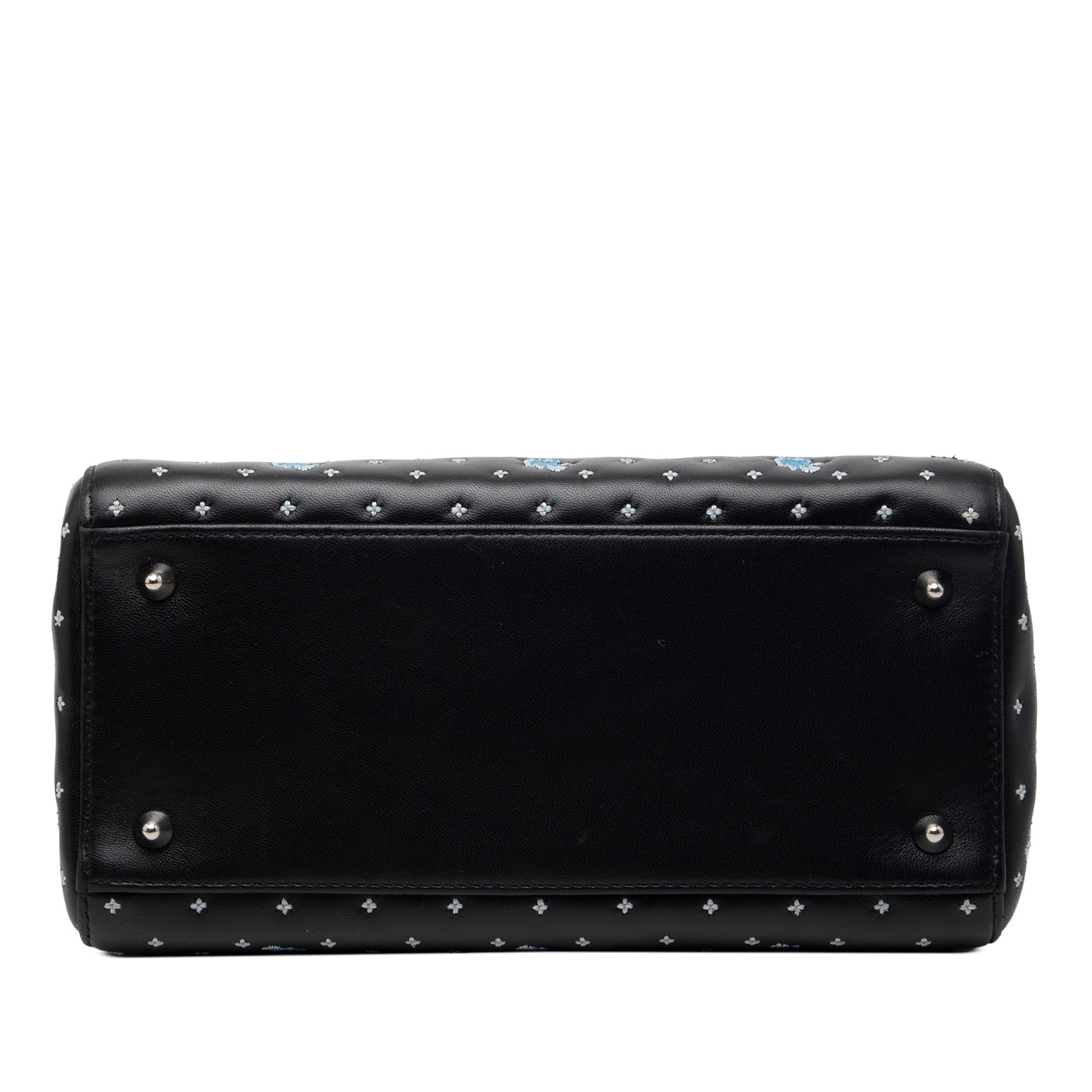 Medium Calfskin Embroidered Flower Lady Dior - Image 3
