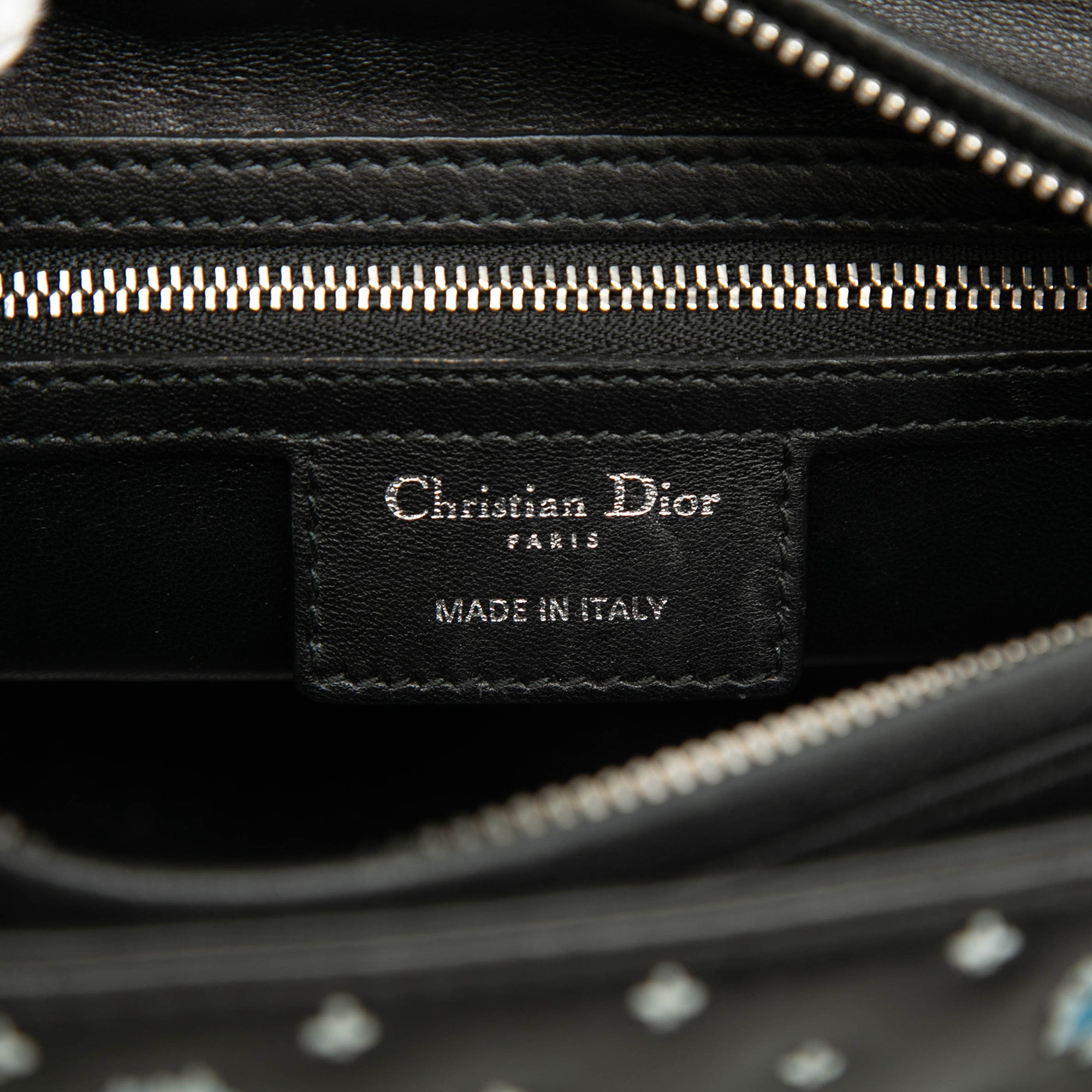 Medium Calfskin Embroidered Flower Lady Dior - Image 5