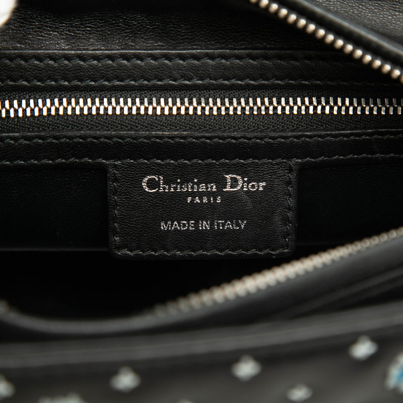 Medium Calfskin Embroidered Flower Lady Dior - Image 5