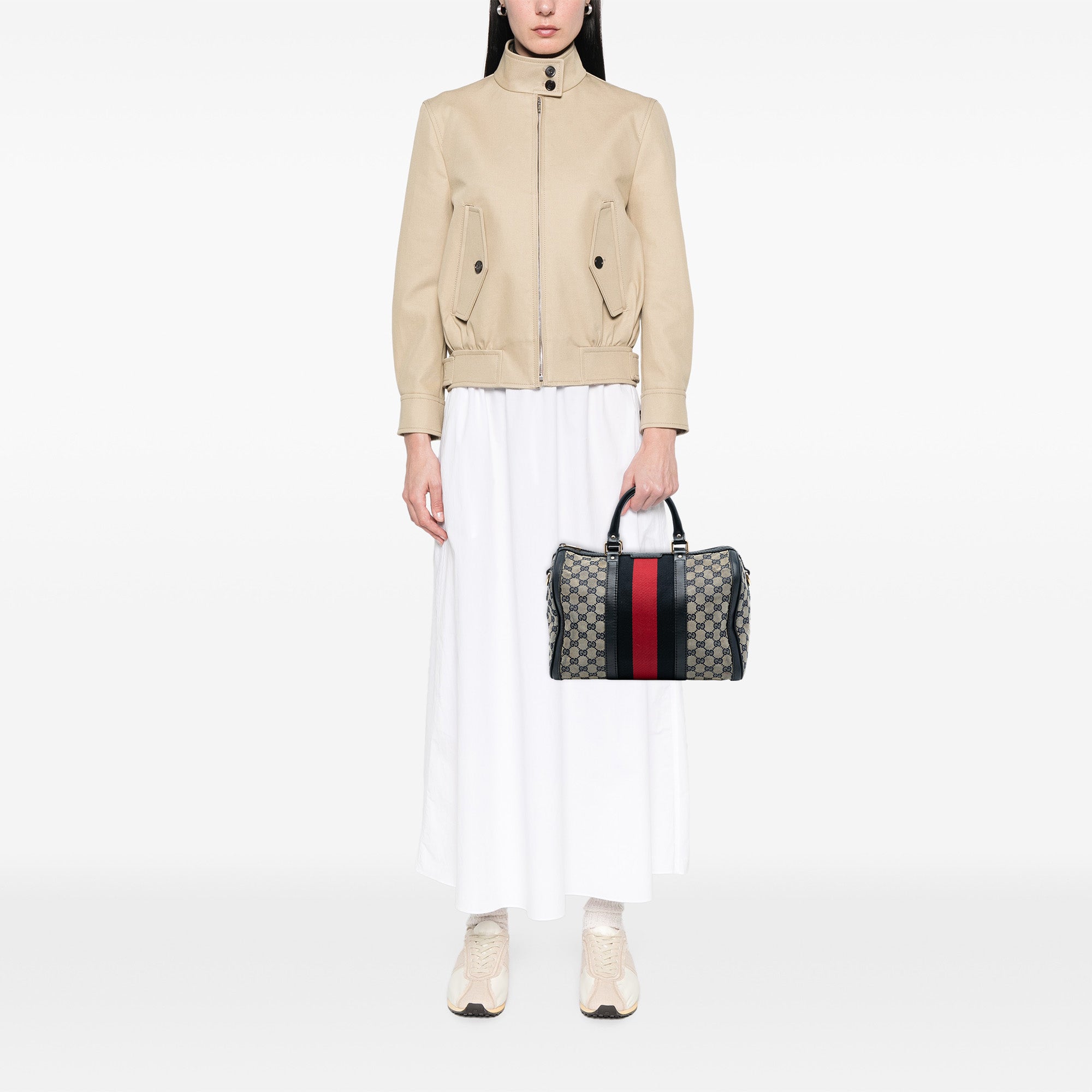Medium GG Canvas Web Joy Boston Bag - Image 7