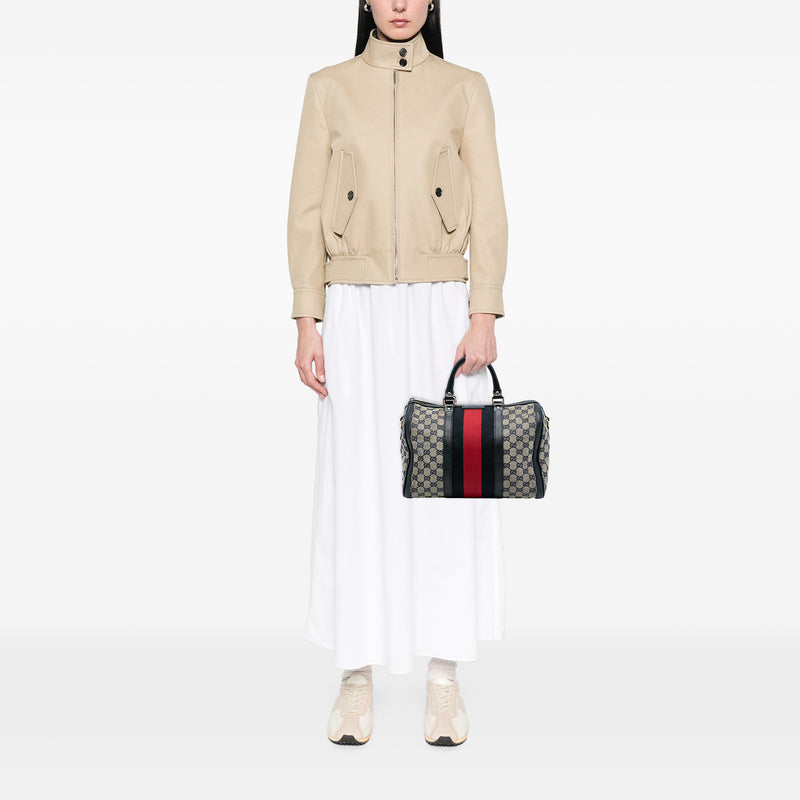 Medium GG Canvas Web Joy Boston Bag - Image 7