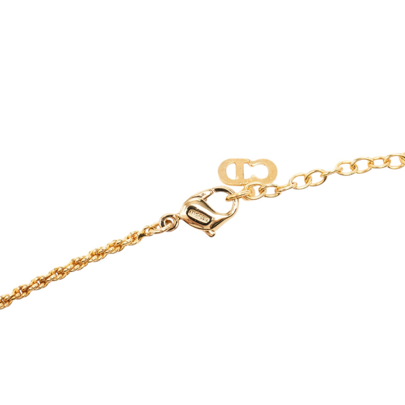 Gold Plated Strass CD Logo Pendant Necklace - Image 5