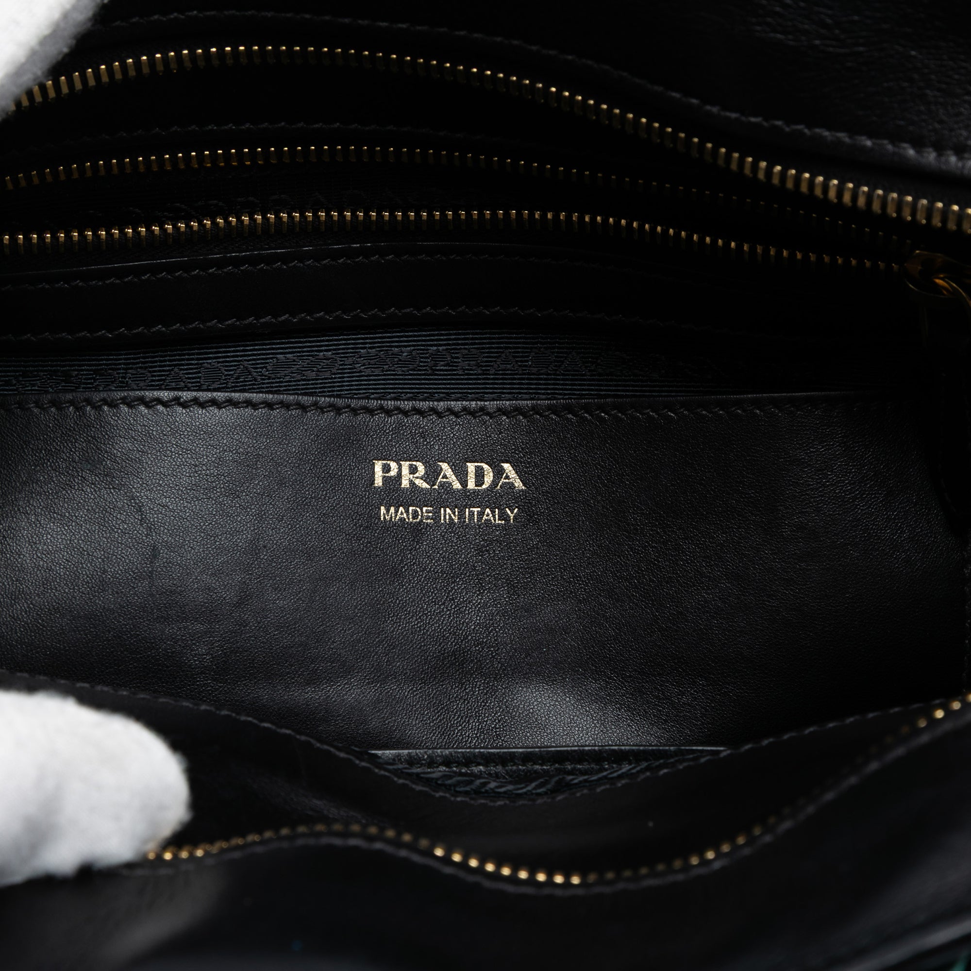 Medium Saffiano Trimmed City Calf Greca Esplanade Satchel - Image 5