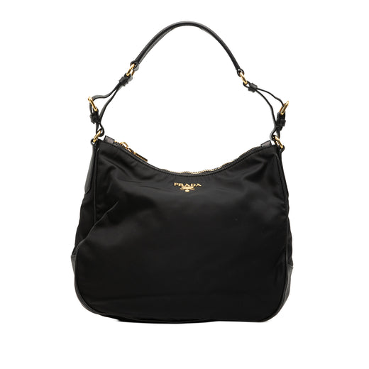 Saffiano Trimmed Tessuto Shoulder Bag - Image 1
