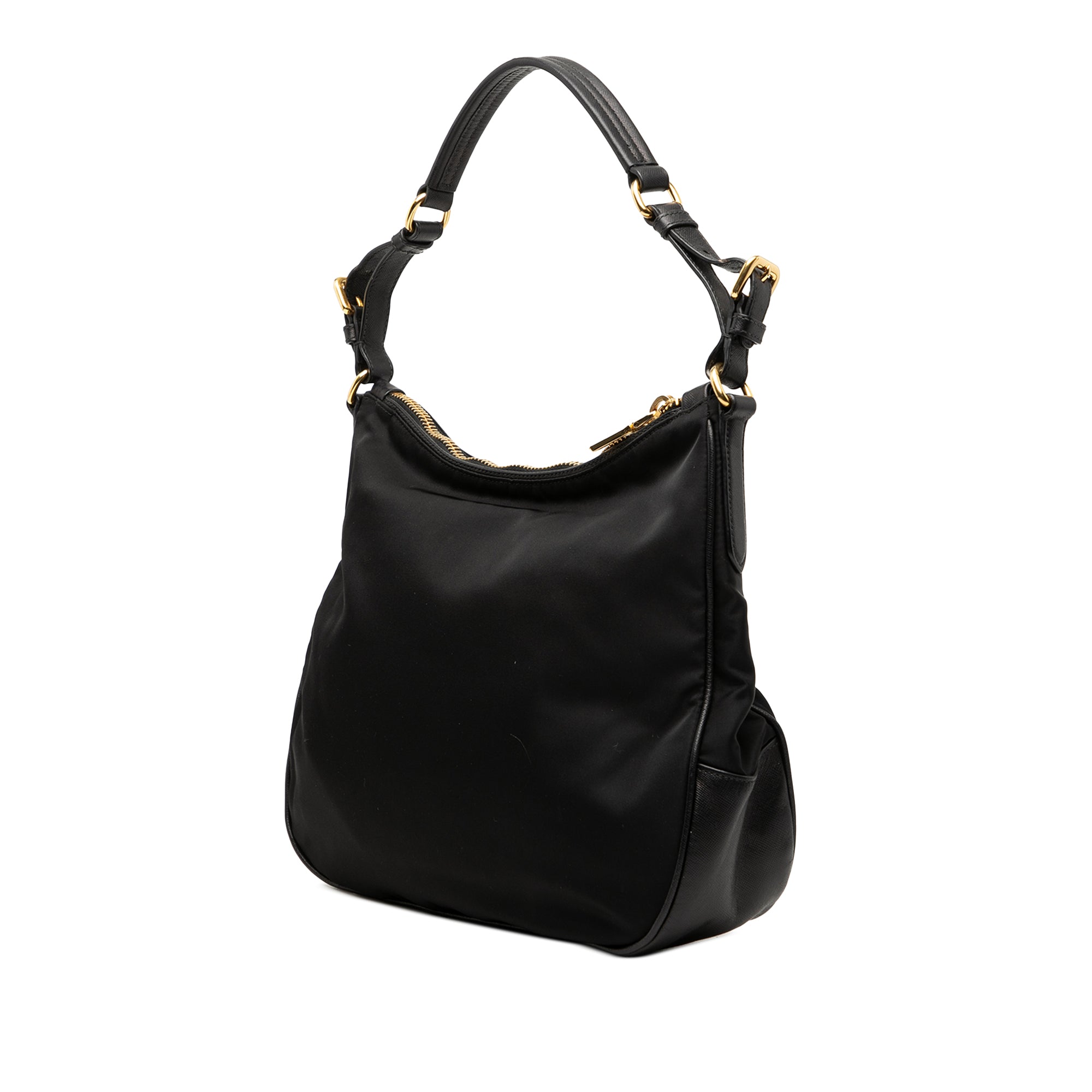 Saffiano Trimmed Tessuto Shoulder Bag - Image 2