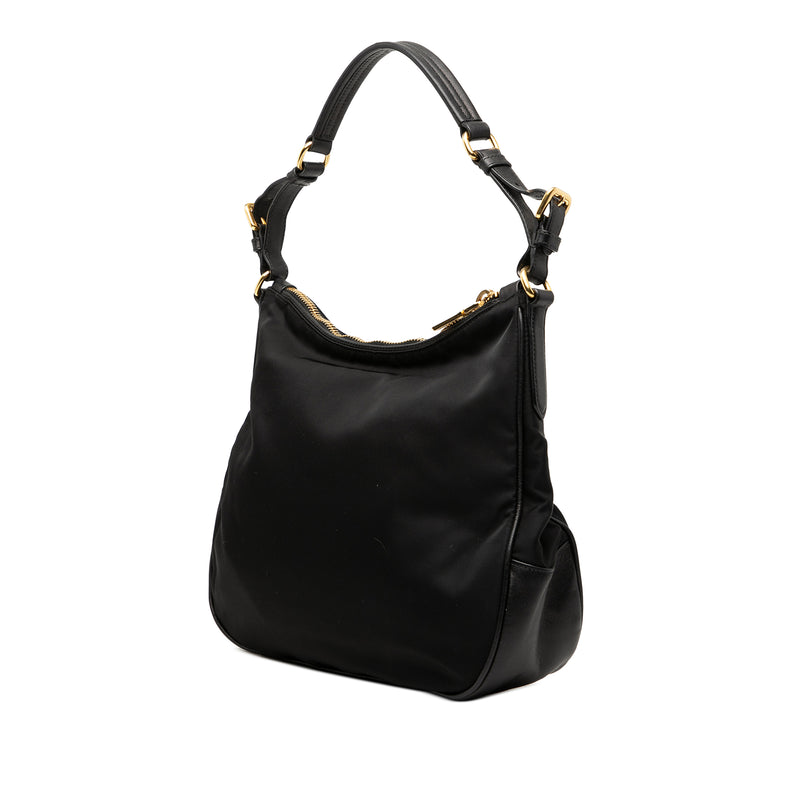 Saffiano Trimmed Tessuto Shoulder Bag - Image 2
