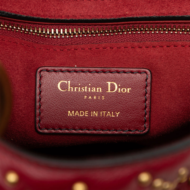 Medium Lambskin Cannage Studded Supple Lady Dior - Image 5