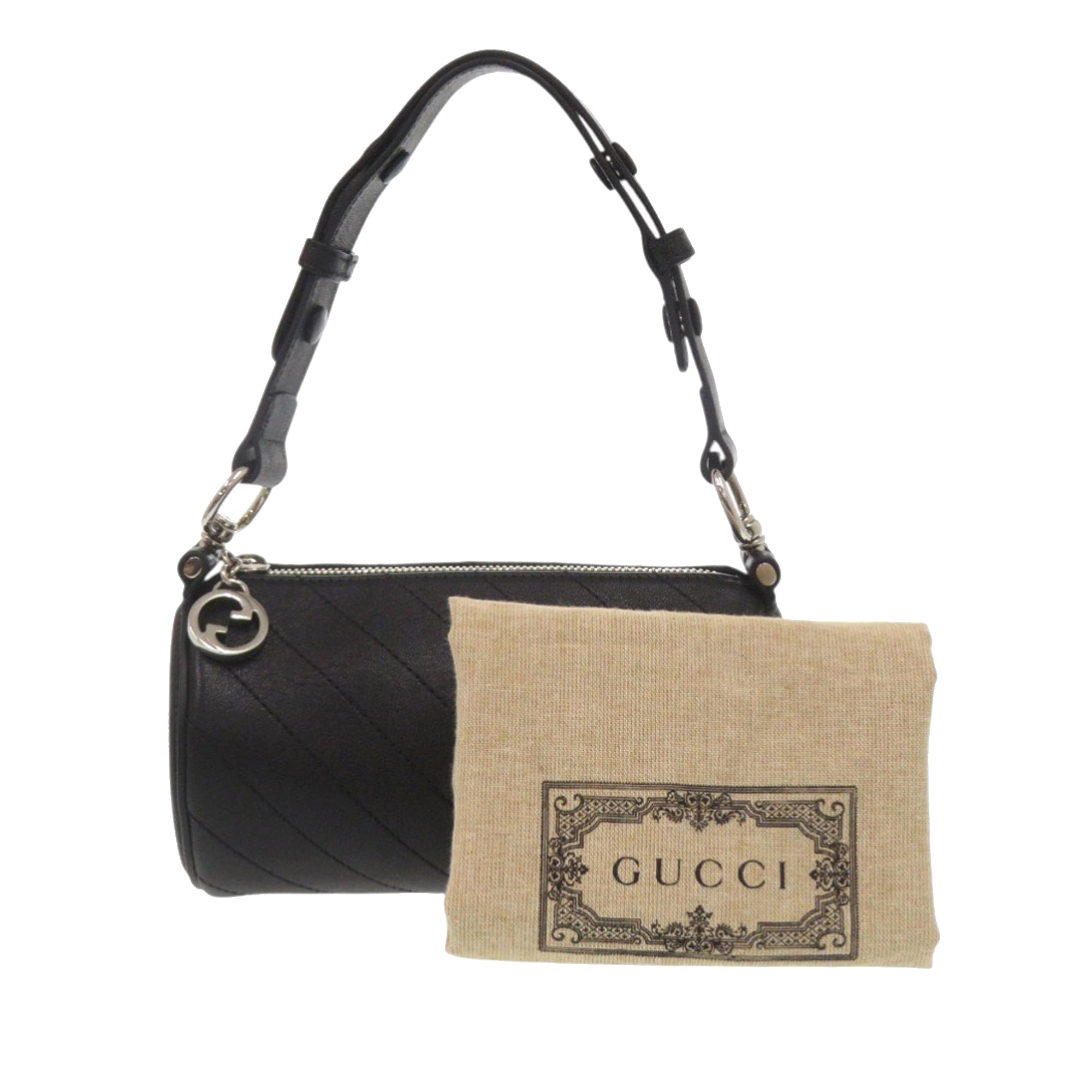Mini Leather Blondie Barrel Shoulder Bag - Image 12