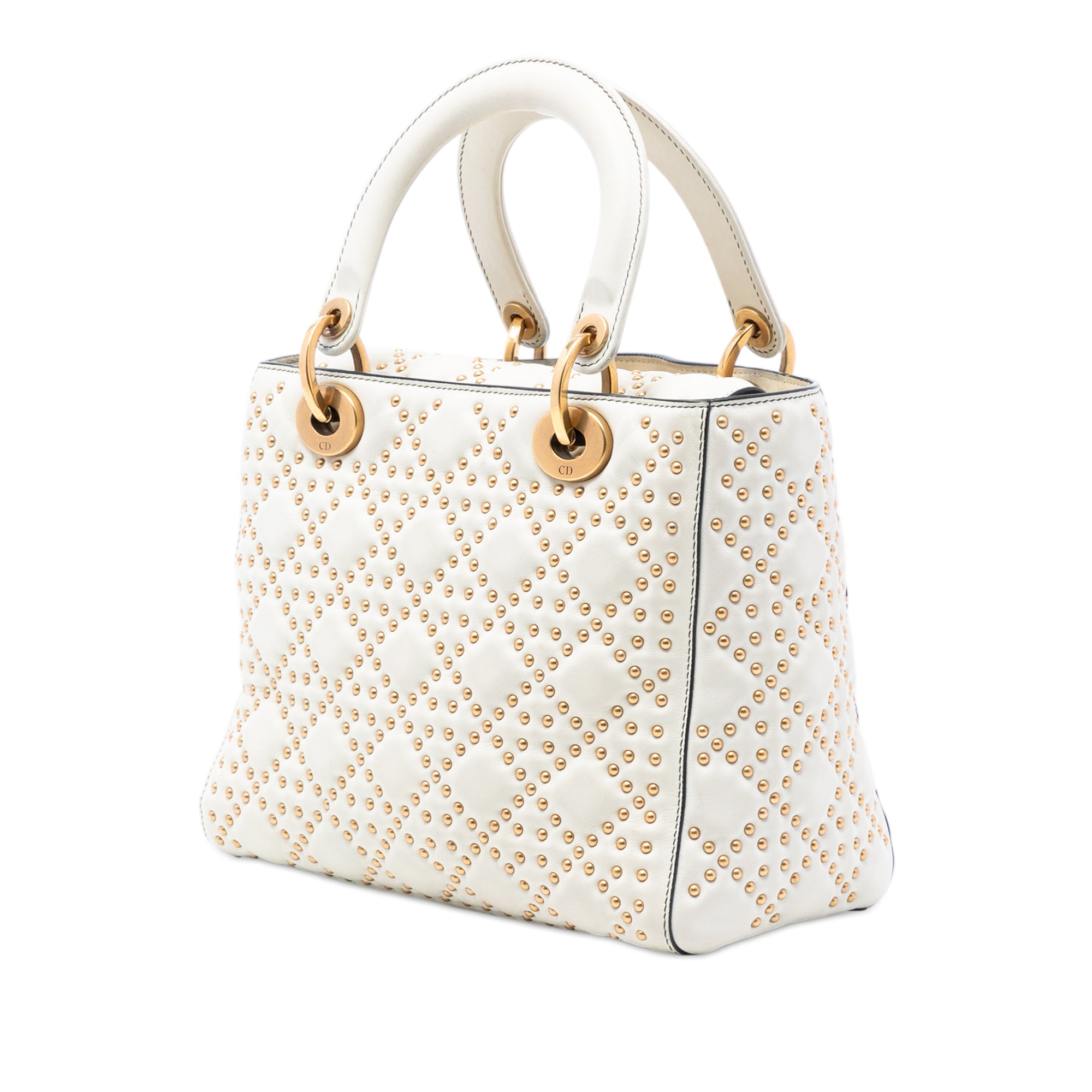 Medium Lambskin Cannage Studded Supple Lady Dior - Image 2