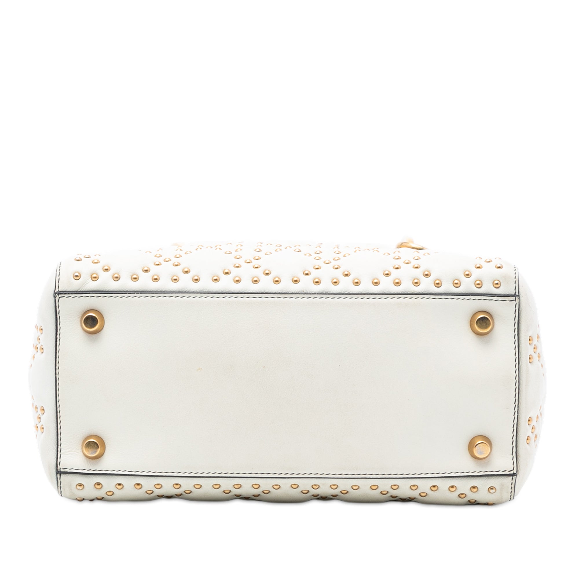 Medium Lambskin Cannage Studded Supple Lady Dior - Image 3