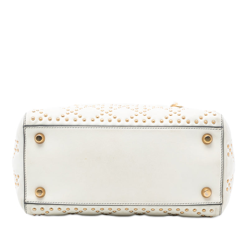Medium Lambskin Cannage Studded Supple Lady Dior - Image 3