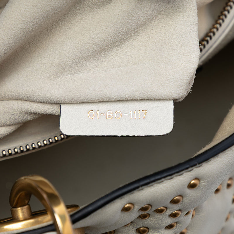 Medium Lambskin Cannage Studded Supple Lady Dior - Image 5