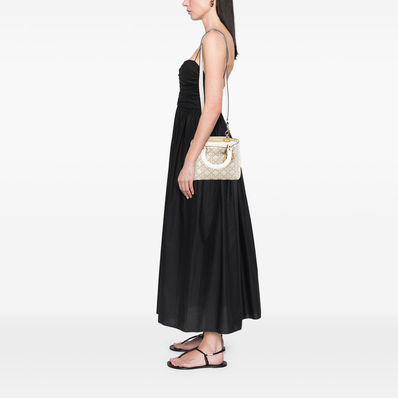 Medium Lambskin Cannage Studded Supple Lady Dior - Image 7