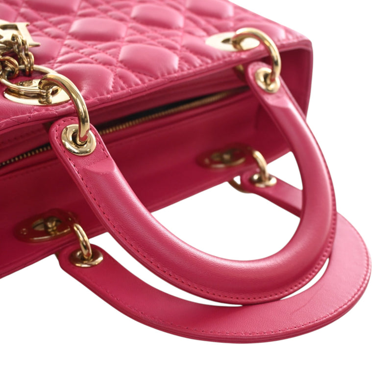 Medium Lambskin Cannage Lady Dior - Image 14