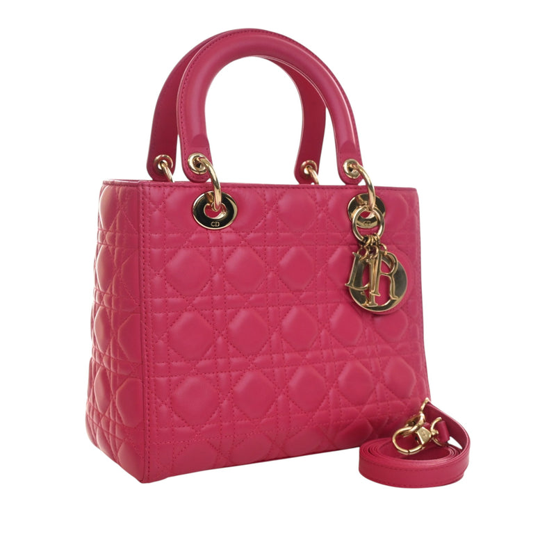 Medium Lambskin Cannage Lady Dior - Image 2