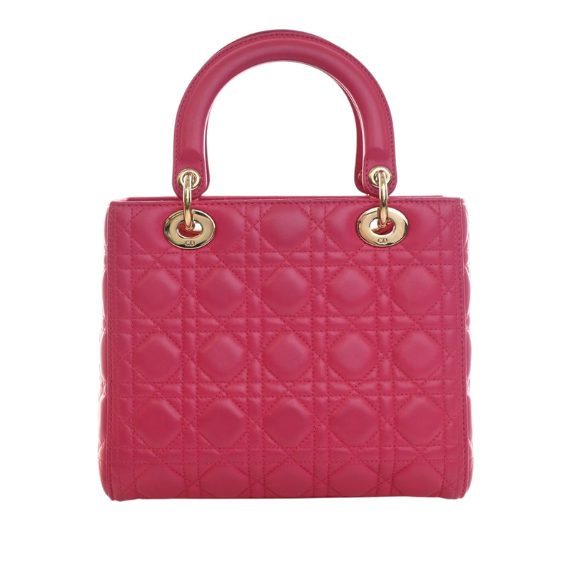 Medium Lambskin Cannage Lady Dior - Image 4