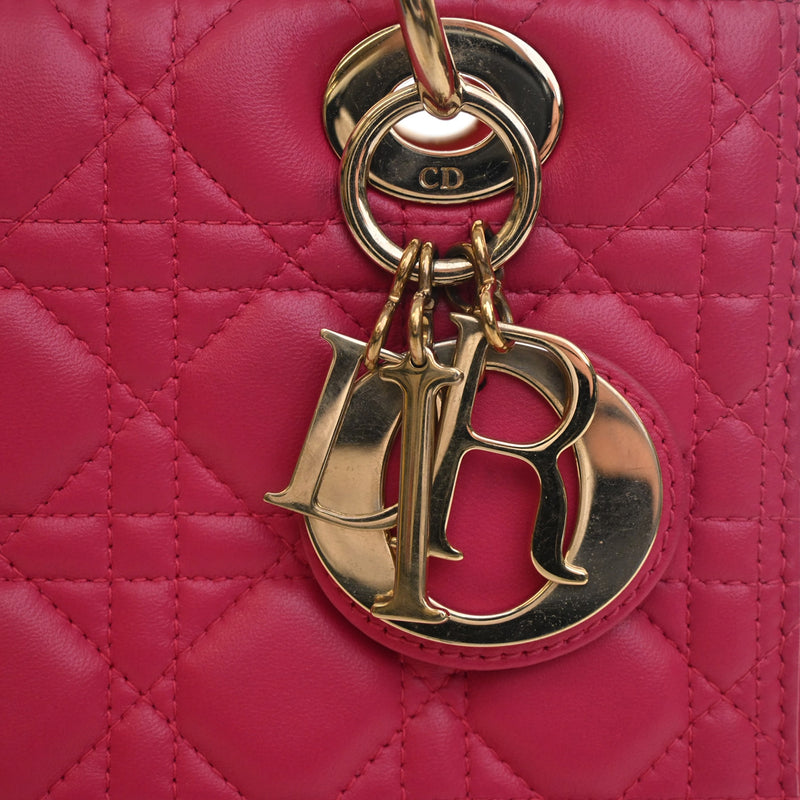 Medium Lambskin Cannage Lady Dior - Image 7