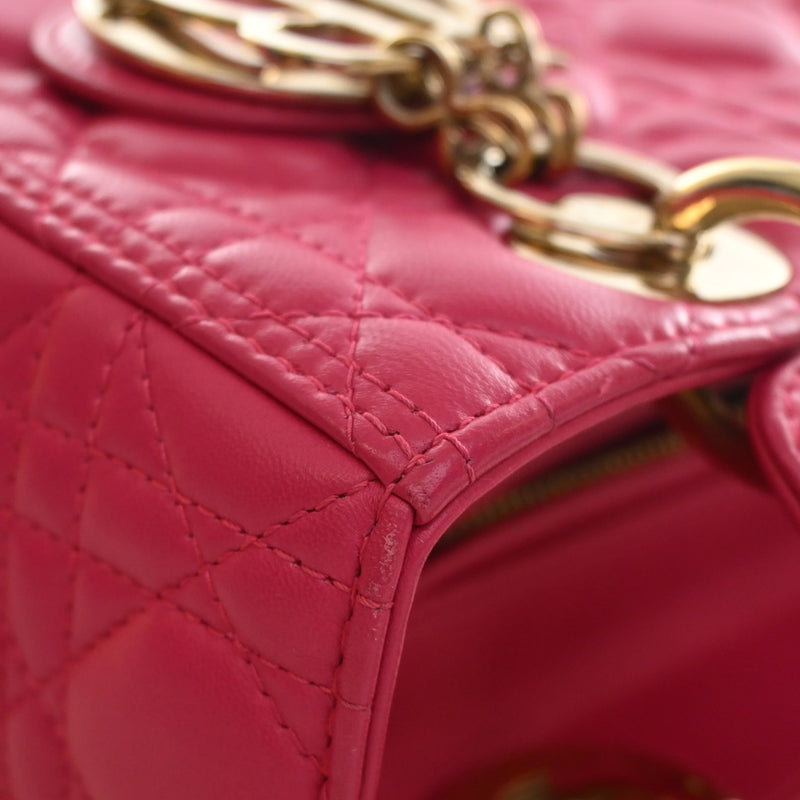 Medium Lambskin Cannage Lady Dior - Image 8