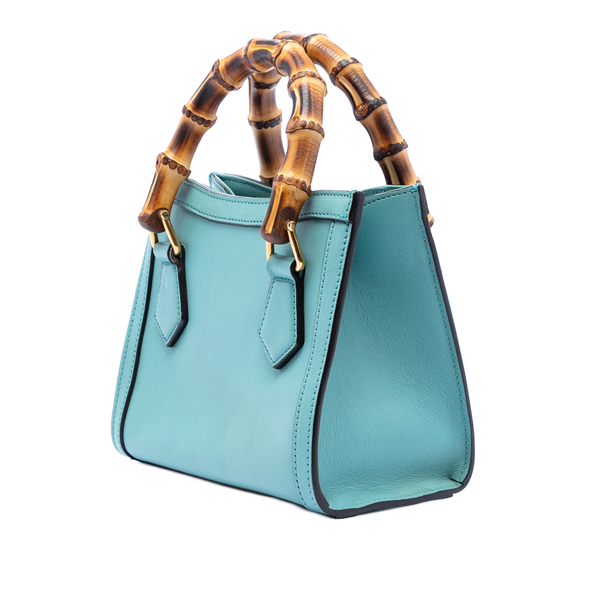 Mini Calfskin Bamboo Diana Satchel - Image 2