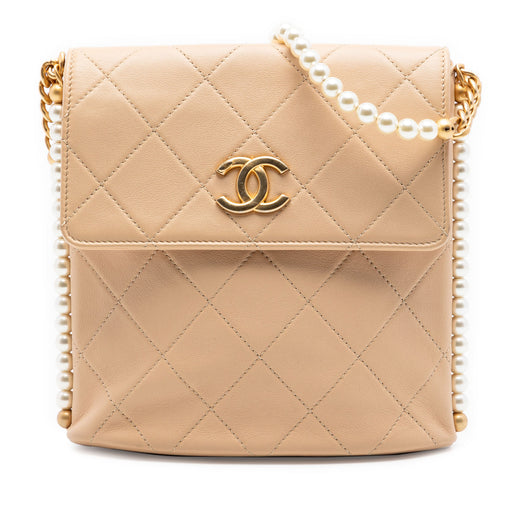 Small Quilted Calfskin About Pearls Hobo - Image 1