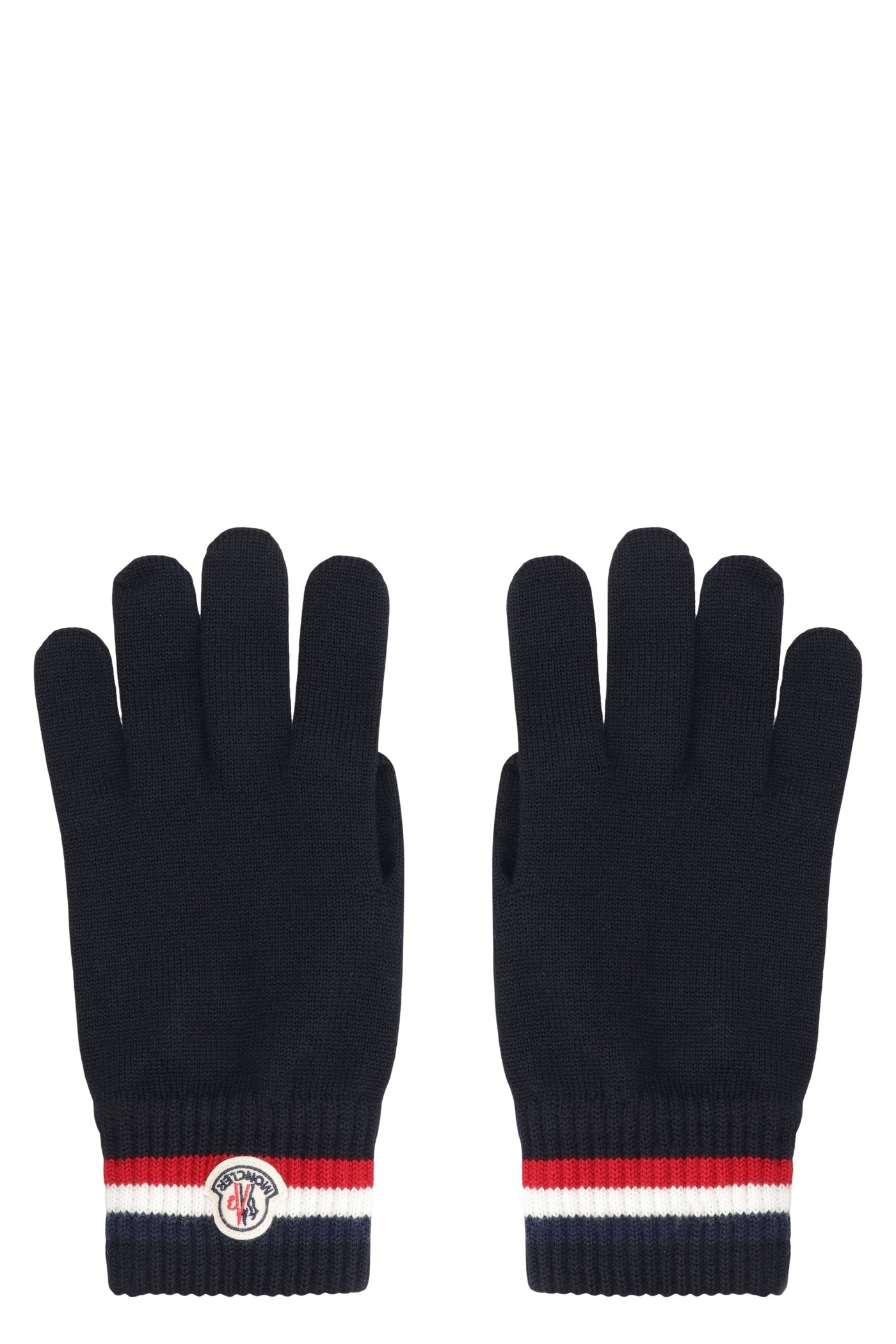 Moncler Virgin Wool Gloves — Black