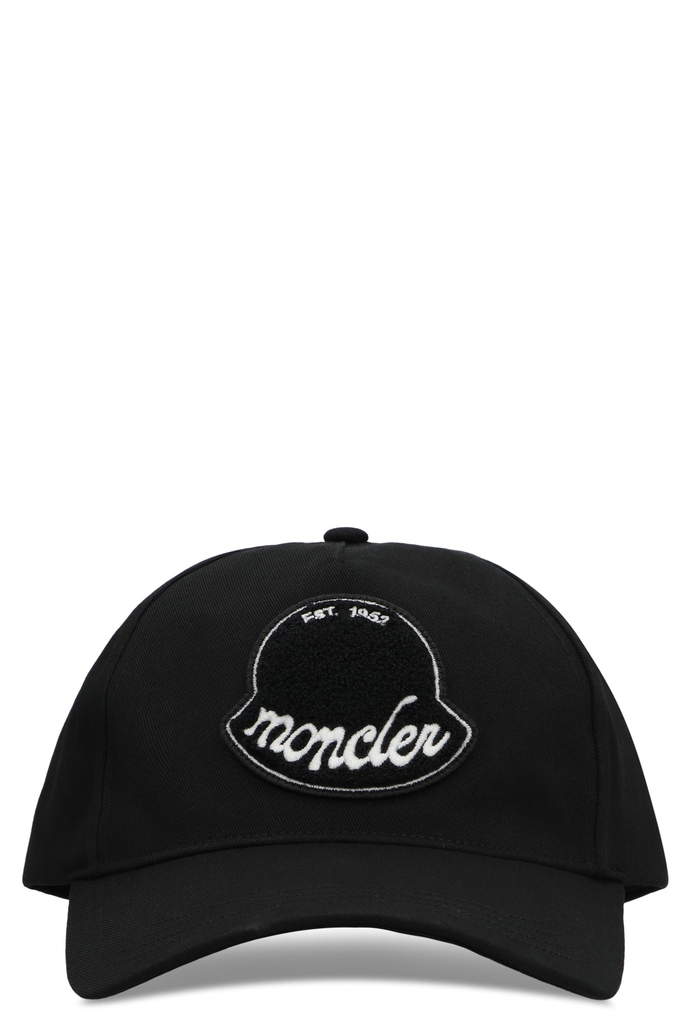 Moncler K20913b00030 Logo-Embroidered Cotton Baseball Cap — Black Caps