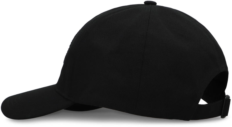 Moncler K20913b00030 Logo-Embroidered Cotton Baseball Cap — Black Caps