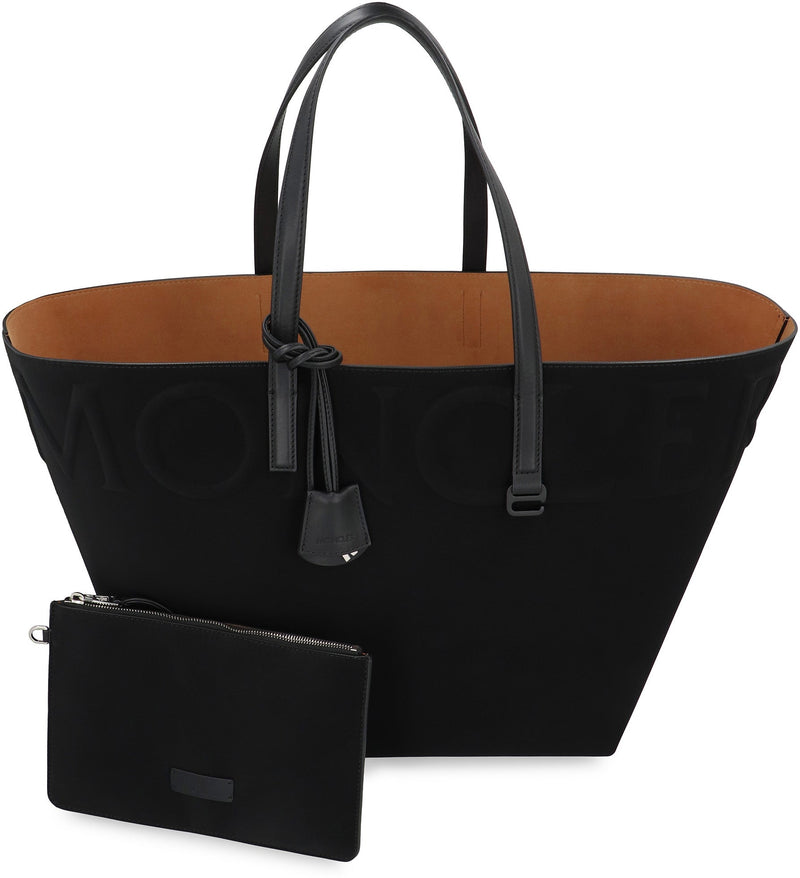 Moncler Leather Tote Bag — Black