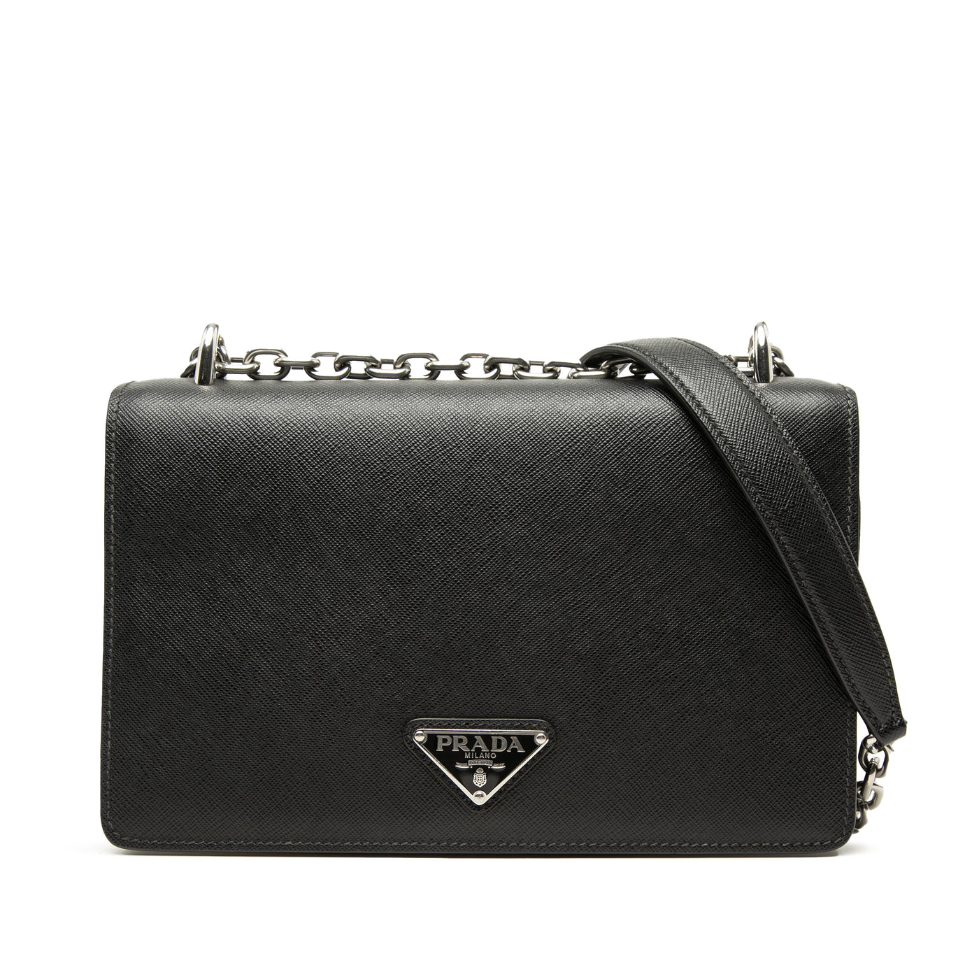 Saffiano and Tessuto Chain Crossbody - Image 1