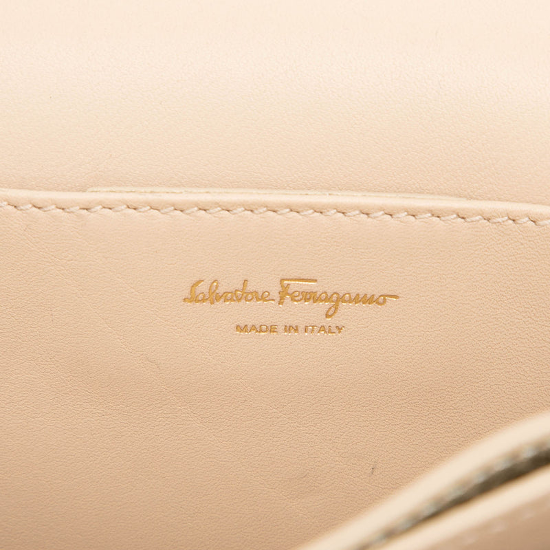 Small Metallic Leather Ginevra Shoulder Bag - Image 5