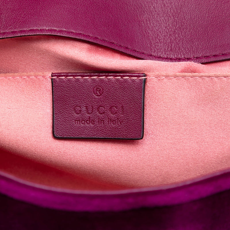 Small GG Marmont Matelasse Velvet Shoulder Bag - Image 5