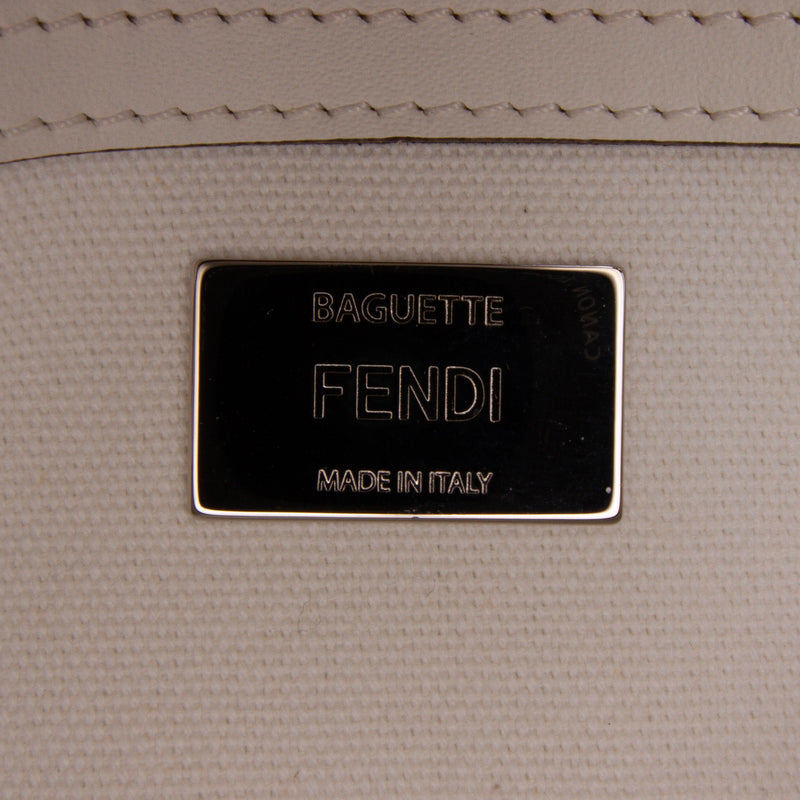 Zucca Embroidered Canvas Baguette Satchel - Image 5