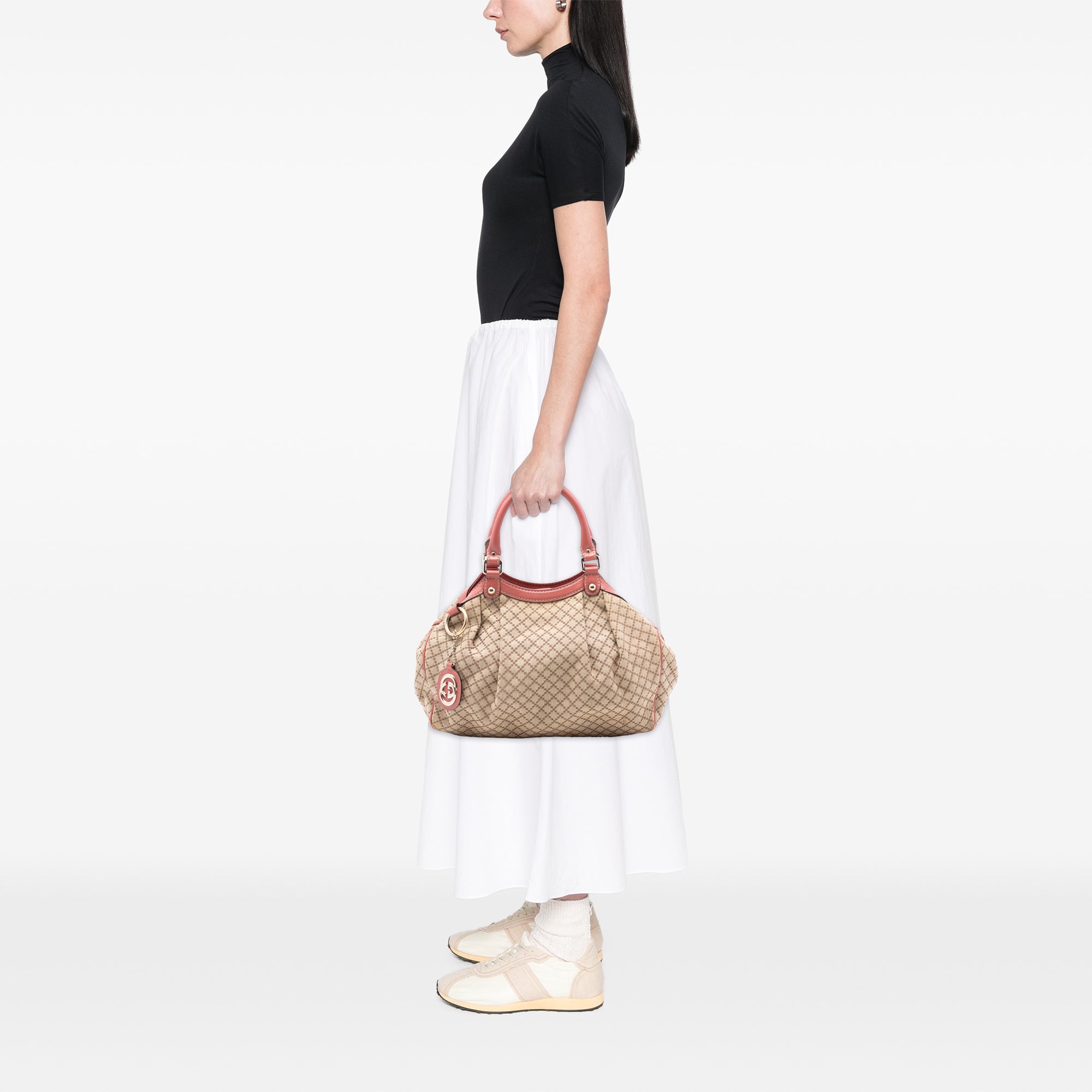 Medium Diamante Canvas Sukey Tote - Image 7