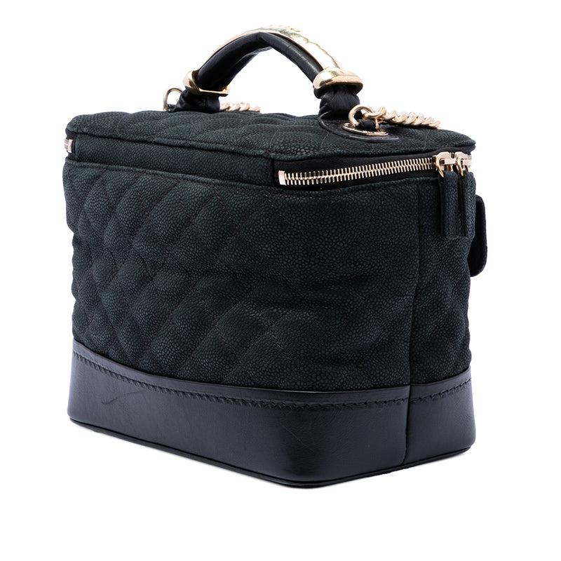 Quilted Iridescent Caviar Globe Trotter Vanity with Chain - Image 2