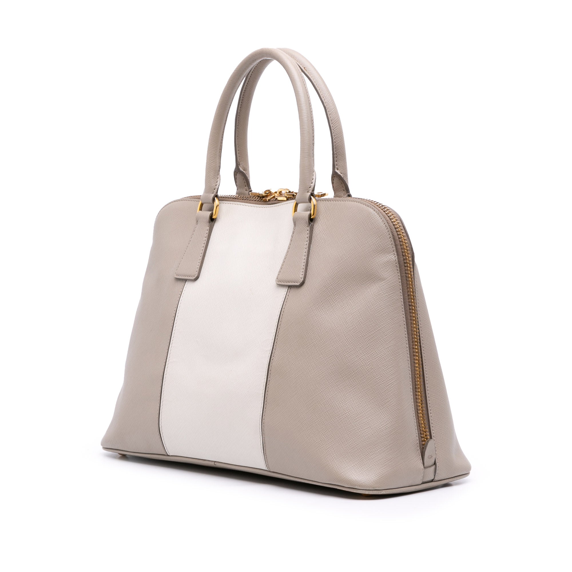 Medium Bicolor Saffiano Lux Promenade Satchel - Image 2