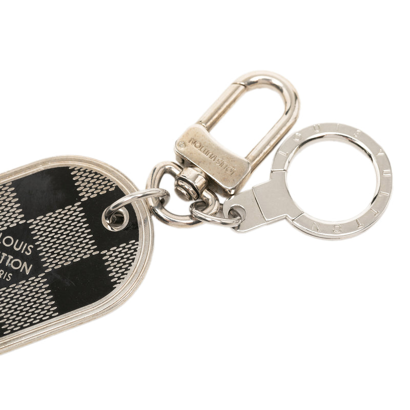 Brass Damier Porte Cles Address Bag Charm and Key Holder - Image 3