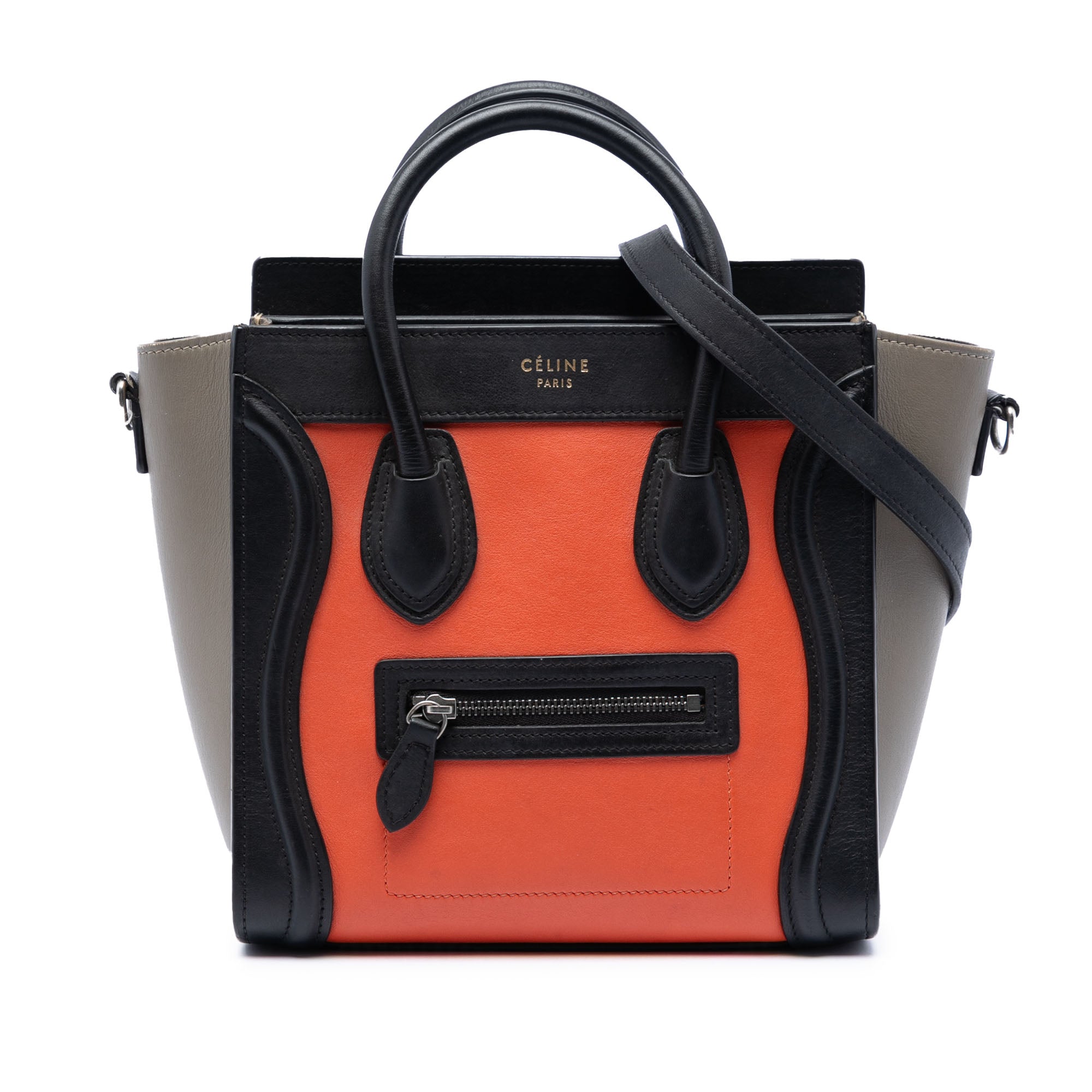 Nano Tricolor Leather Luggage Tote - Image 1