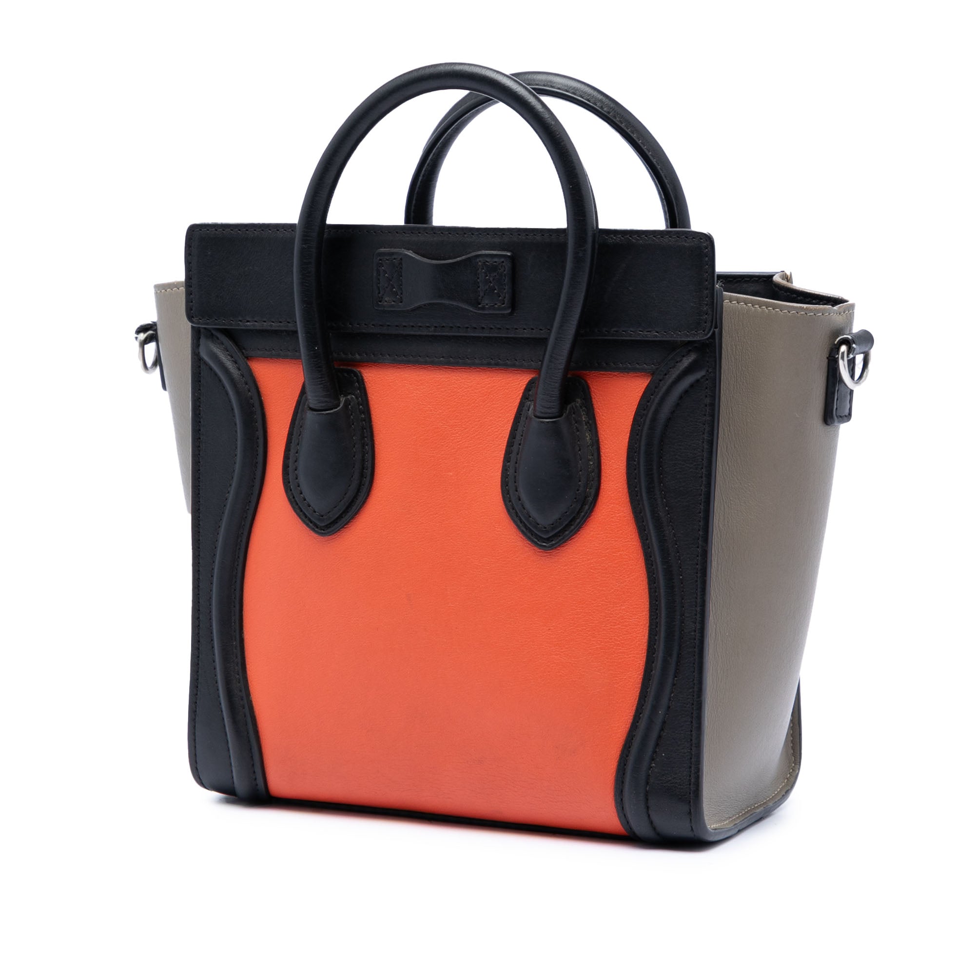 Nano Tricolor Leather Luggage Tote - Image 2