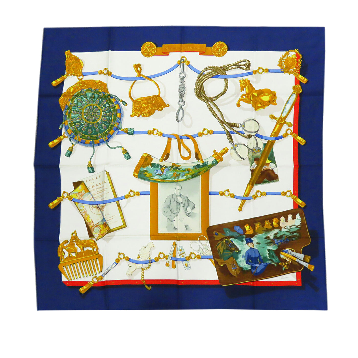 Memoire d Hermes Silk Scarf 90 - Image 1