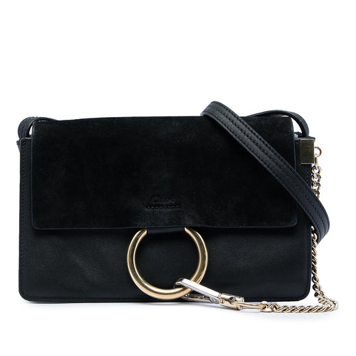 Small Suede and Calfskin Faye Crossbody - Image 1