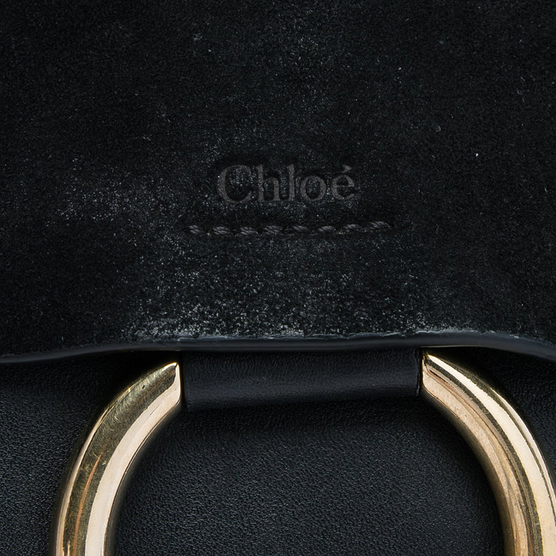 Small Suede and Calfskin Faye Crossbody - Image 4