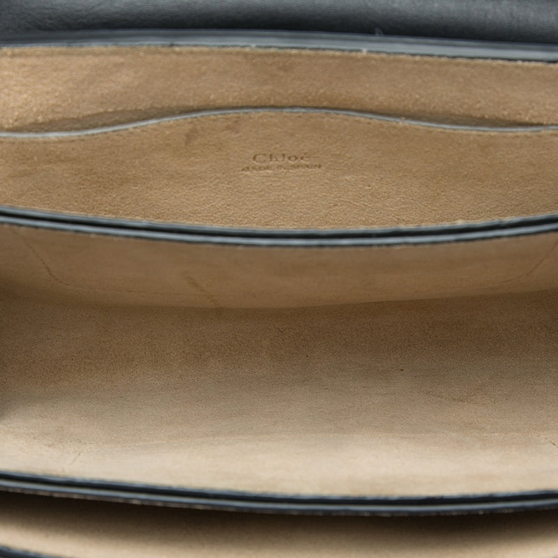 Small Suede and Calfskin Faye Crossbody - Image 5